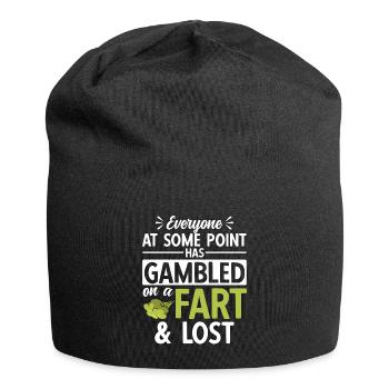 fart farting farting farting - Jersey Beanie - black - Front