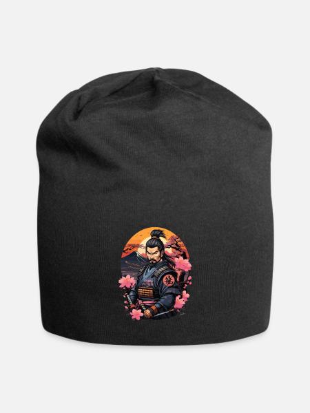 Samurai Japan Cherry - Jersey Beanie - black