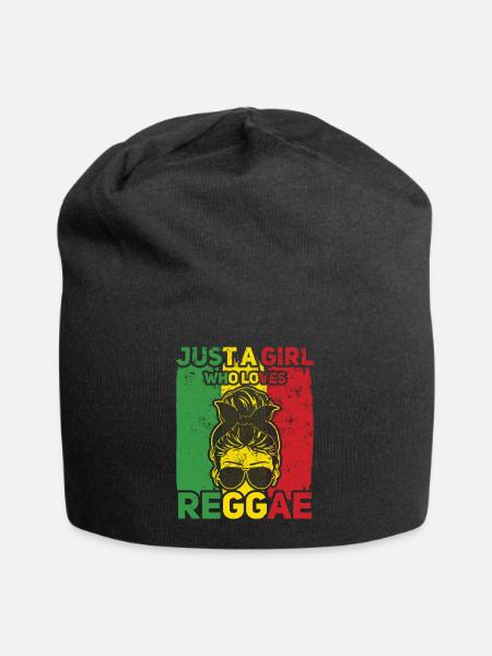 Rastafari Girl, Festival Rasta Jamaika Reggae - Jersey-Beanie - Schwarz