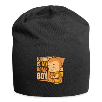 Buddha Is My Home Boy Buddhist Statue Symbol - Jersey Beanie - black - Front