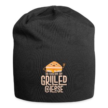 Did Someone Say Grilled Cheese Food Sandwich - Jersey-Beanie - Schwarz - Vorne