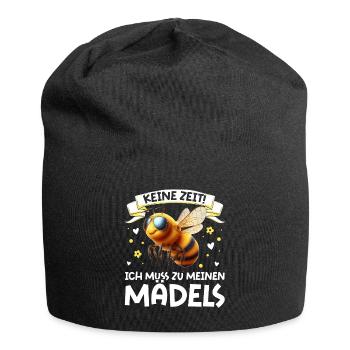 Pas le temps que j’ai pour être avec mes filles - Bonnet en jersey - noir - Devant
