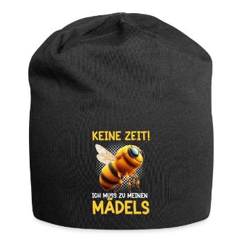Pas le temps que j’ai pour être avec mes filles - Bonnet en jersey - noir - Devant
