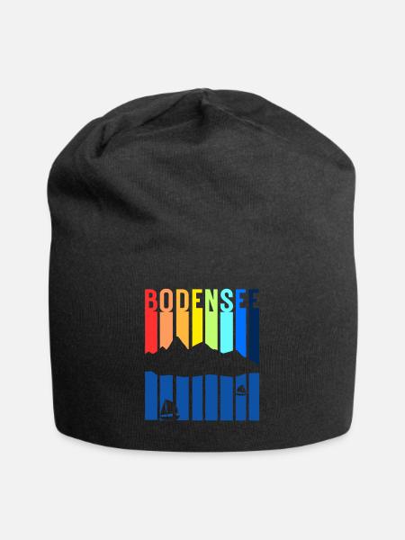 Bodensee Urlaub Bodenseeregion Idee - Jersey-Beanie - Schwarz