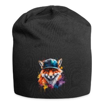 Casquette Fox Snapback Cool Animal Design Print - Bonnet en jersey - noir - Devant