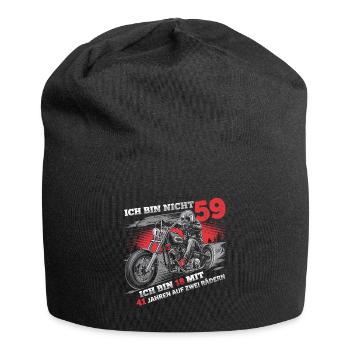 I'm not 59, motorcyclist, biker, 59. - Jersey Beanie - black - Front