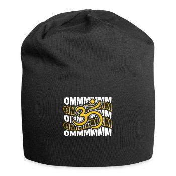 Ommmm Buddhist Symbol Statue Priest Buddhism - Jersey Beanie - black - Front