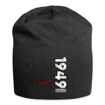75th Birthday Original August 1949 Born 1949 - Jersey Beanie - black - Front