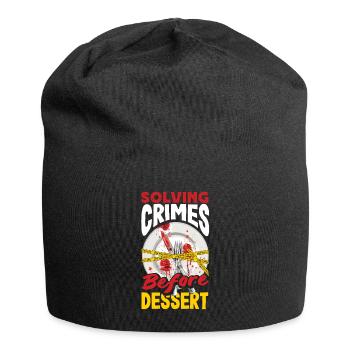 Krimidinner, Krimi-dinner - Jersey-Beanie - Schwarz - Vorne