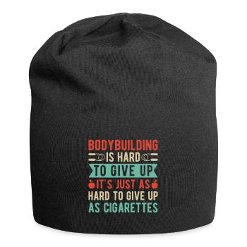 Fitness Motivation Bodybuilder Is Hard To Give Up - Jersey-Beanie - Schwarz - Vorne