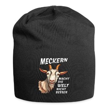 ZIEGE MECKERN MACHT WELT NICHT BESSER - Jersey-Beanie - Schwarz - Vorne