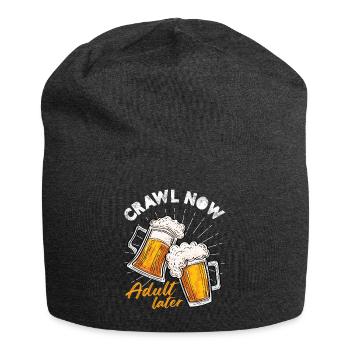 Crawl Now Adult Later Nightlife Pub Crawl - Jersey-Beanie - Anthrazit - Vorne