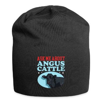 Bovins Angus Aberdeen Cadeaux de bovins Angus Aberdeen - Bonnet en jersey - noir - Devant