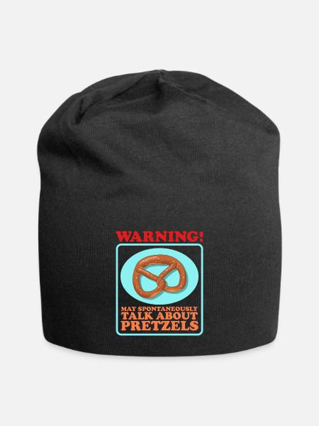Bretzel Bretzels Cadeau d’amoureux des bretzels - Bonnet en jersey - noir