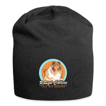 Collie chien Collie Collie à poil long cadeau - Bonnet en jersey - noir - Devant