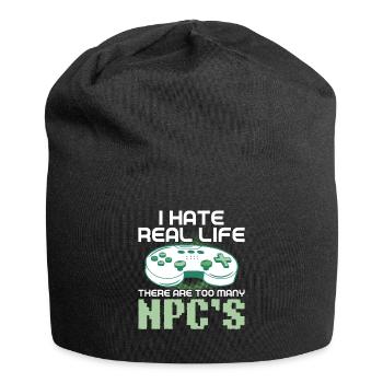 Play Controller Gaming I Hate Real Life - Jersey-Beanie - Schwarz - Vorne