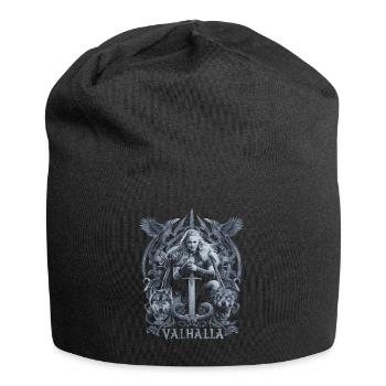 Schildmaid Valhalla Design Nordische Mythologie - Jersey-Beanie - Schwarz - Vorne