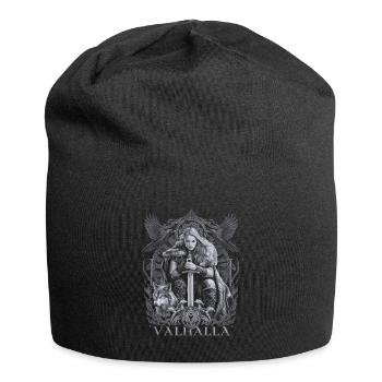 Schildmaid Valhalla Design Nordische Mythologie - Jersey-Beanie - Schwarz - Vorne