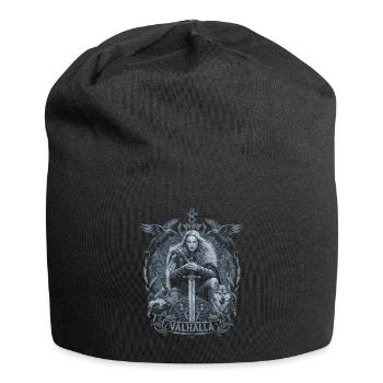 Schildmaid Valhalla Design Nordische Mythologie - Jersey-Beanie - Schwarz - Vorne
