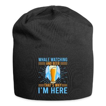 Whale Watching And Beer Whale Lover Gift idea - Jersey-Beanie - Schwarz - Vorne