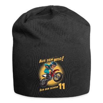 Out of the way! I'm already 11 children's birthday party - Jersey Beanie - black - Front