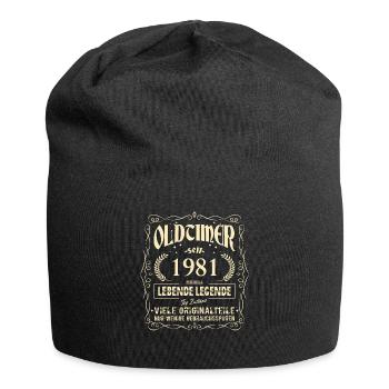 Oldtimer 1981 Geburtstag Lebende Legende Vintage - Jersey-Beanie - Schwarz - Vorne