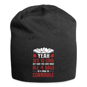 Cornhole Team Bean Bag Player - Jersey Beanie - black - Front