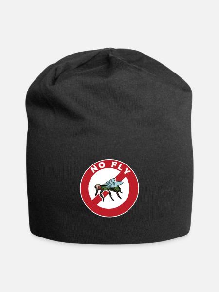 Pas de mouche Mouche Insecte Mouche - Bonnet en jersey - noir