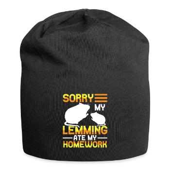 Lemming has eaten homework Vole - Jersey Beanie - black - Front