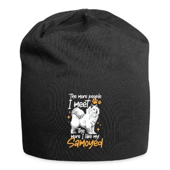 Samojede mehr mögen Samojedenspitz Samojede - Jersey-Beanie - Schwarz - Vorne