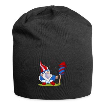 Liebenswerter Gnome Feuerwerk Amerika - Jersey-Beanie - Schwarz - Vorne