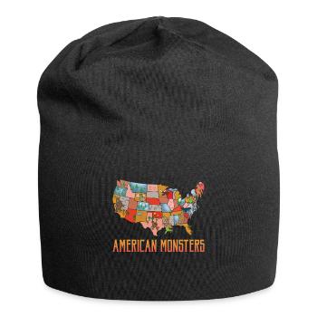 Monstres américains Monstres cryptides Créatures mythiques - Bonnet en jersey - noir - Devant