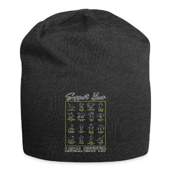 Soutenez votre Cryptid Monsters American local - Bonnet en jersey - charbon - Devant