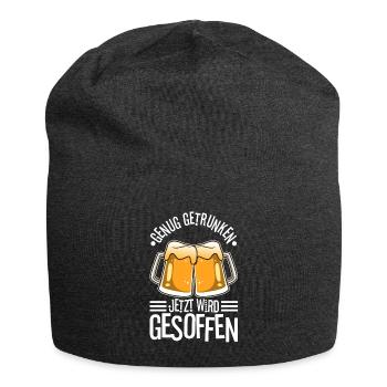 Genug getrunken jetzt wird gesoffen - Jersey-Beanie - Anthrazit - Vorne