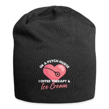 Je suis une infirmière psychiatrique J’offre une thérapie et des glaces - Bonnet en jersey - noir - Devant