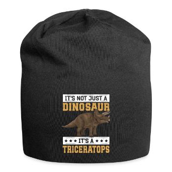 Triceratops Dinosaurier Dinos Geschenk - Jersey-Beanie - Schwarz - Vorne