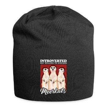 Meerkat funny meerkat - Jersey Beanie - black - Front