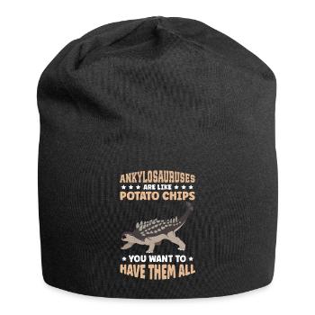 Ankylosaurus Ankylosaurier Dinosaurier Geschenk - Jersey-Beanie - Schwarz - Vorne
