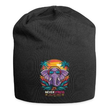 Chillout Vibes Design Relaxed and Stylish - Jersey Beanie - black - Front