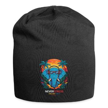 Chillout Vibes Design Relaxed and Stylish - Jersey Beanie - black - Front
