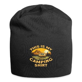 Outdoor Adventure This Is My Camping Design - Jersey Beanie - black - Front