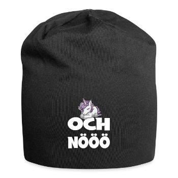 Och Nö Einhorn Keine Lust Faul Lustlos - Jersey-Beanie - Schwarz - Vorne