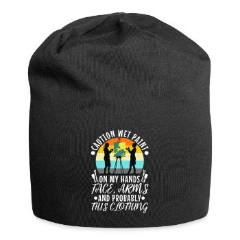 Wet paint - Jersey-Beanie - Schwarz - Vorne