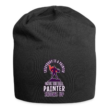 Everybody is a painter until the real painter - Jersey Beanie - black - Front
