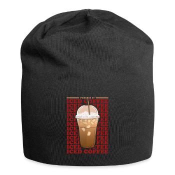 Eiskaffee Iced Coffee Kaffeeliebhaber Geschenk - Jersey-Beanie - Schwarz - Vorne
