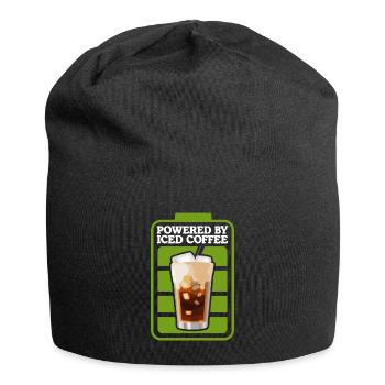 Eiskaffee Kaffeeliebhaber Iced Coffee Geschenk - Jersey-Beanie - Schwarz - Vorne