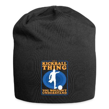 Kickball Kickball Player Kickballer Cadeau - Bonnet en jersey - noir - Devant