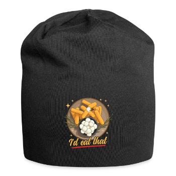 Mozzarella Sticks Käse Käseliebhaber Geschenk - Jersey-Beanie - Schwarz - Vorne