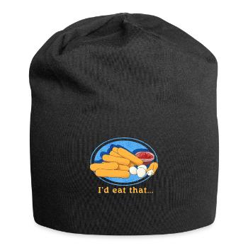 Mozzarella Sticks Käseliebhaber Geschenk - Jersey-Beanie - Schwarz - Vorne