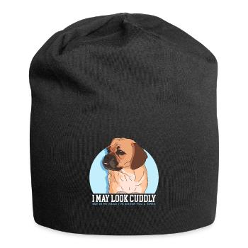 Puggle Hundebesitzer Hundehalter Geschenk - Jersey-Beanie - Schwarz - Vorne